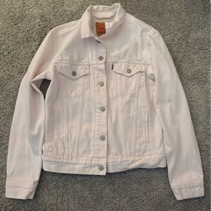 men's small levi strauss white denim jacket